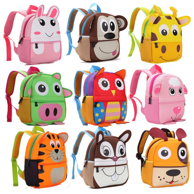 3D Animal Design Kids and Toddler Backpack